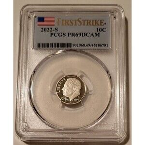 2022 S Clad Roosevelt Dime Proof PR69 DCAM PCGS First Strike